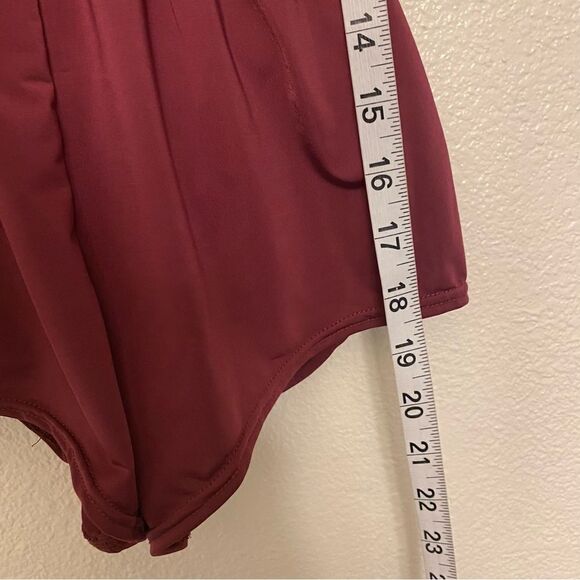 WEISSMAN Elite Dance Costume burgundy romper leotard jumper Islands MJ11095 IC - Picture 7 of 9